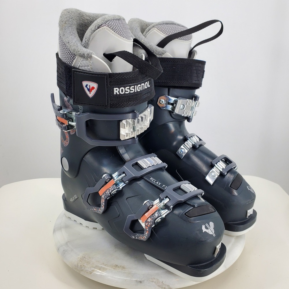 Rossignol Kelia 50 Womens Ski Boots Black White Coral‎ Mondo 22.5 278mm Flex 50